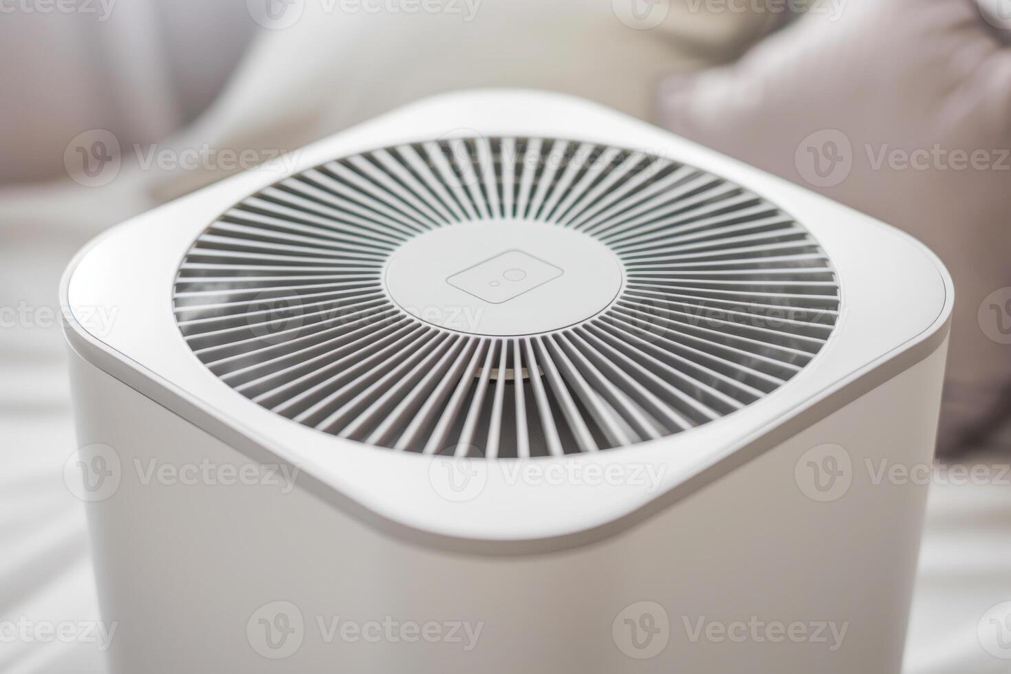 Compact air purifier indoor clean air technology humidifier appliance fresh chill temperature summer equipment no allergens filter health modern home cleaner dust absorb virus bacteria photo