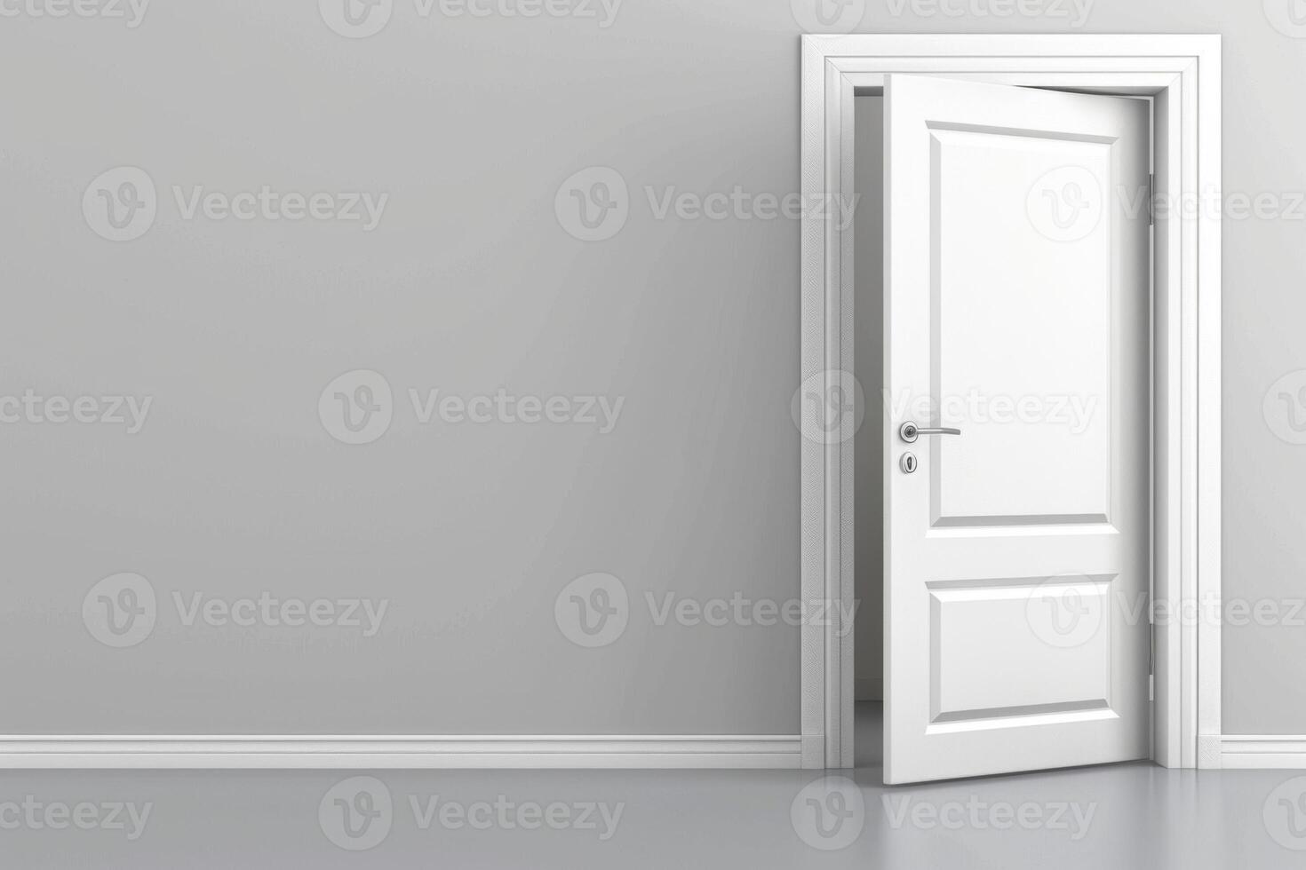Open door emitting light possibilities growth achievements concept motivation learning skills knowledge heaven doors exit abstract simple background new ways entering leaving space photo