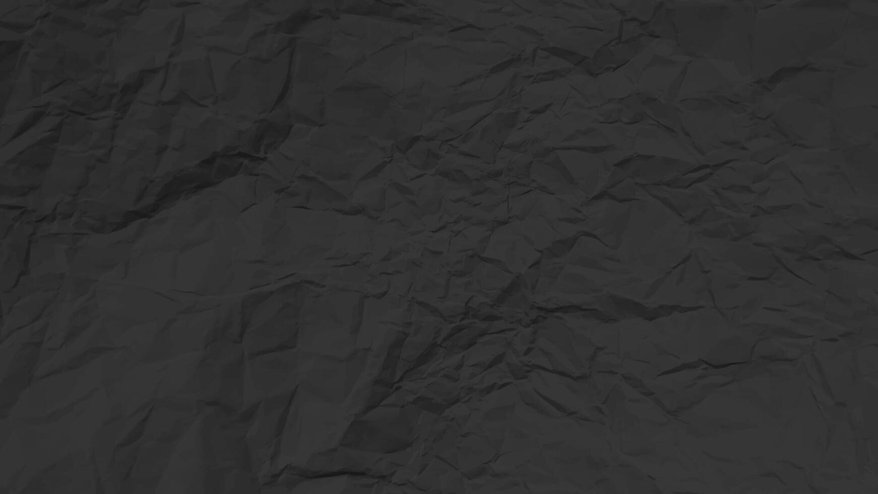 Black clean crumpled paper vector