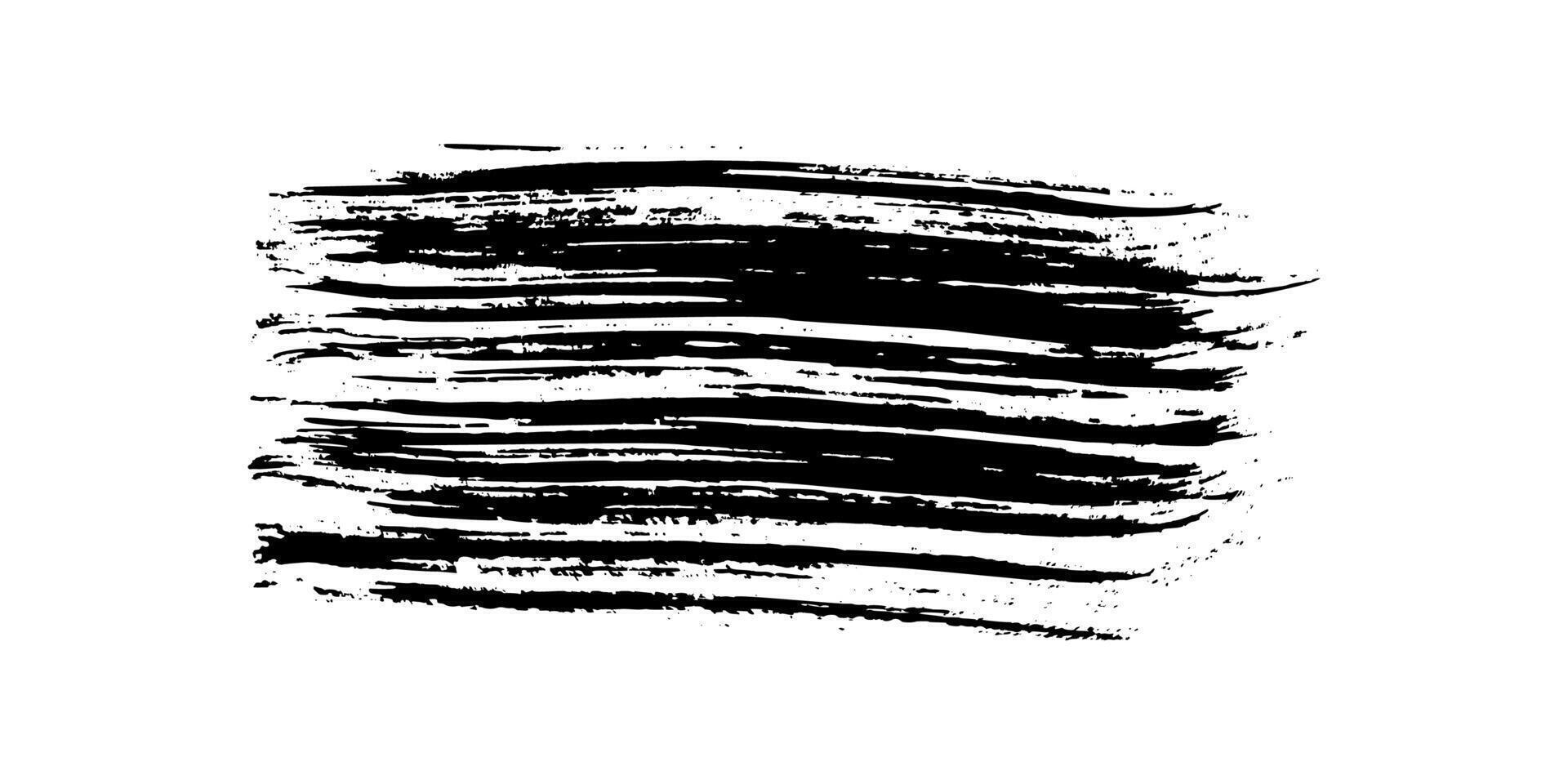 Black brush stroke on white background vector