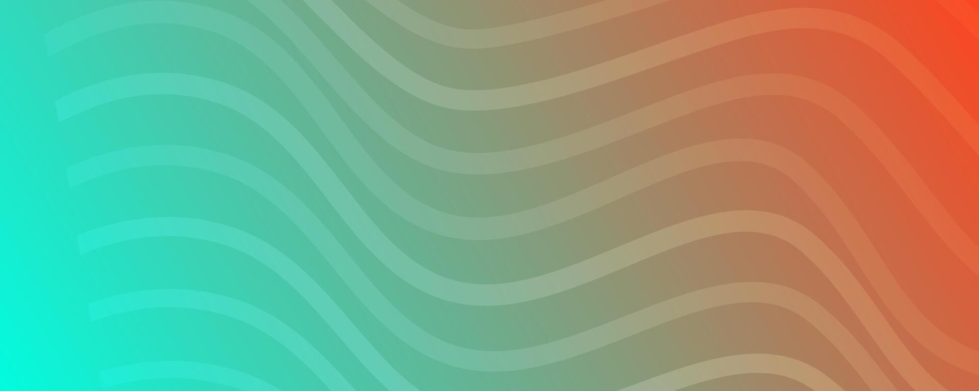 Modern colorful gradient background with wave lines vector