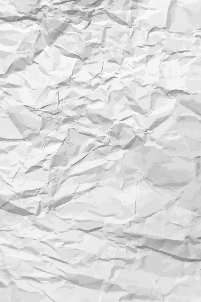 White clean crumpled paper vector
