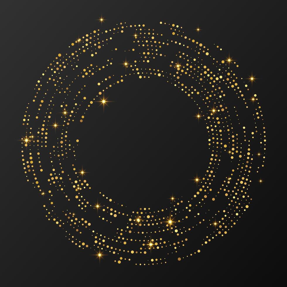 Abstract gold glowing halftone dotted background vector