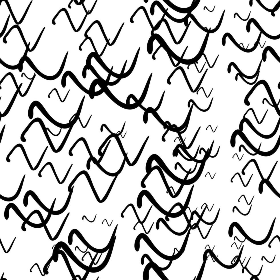 Seamless pattern with sketch squiggle vector