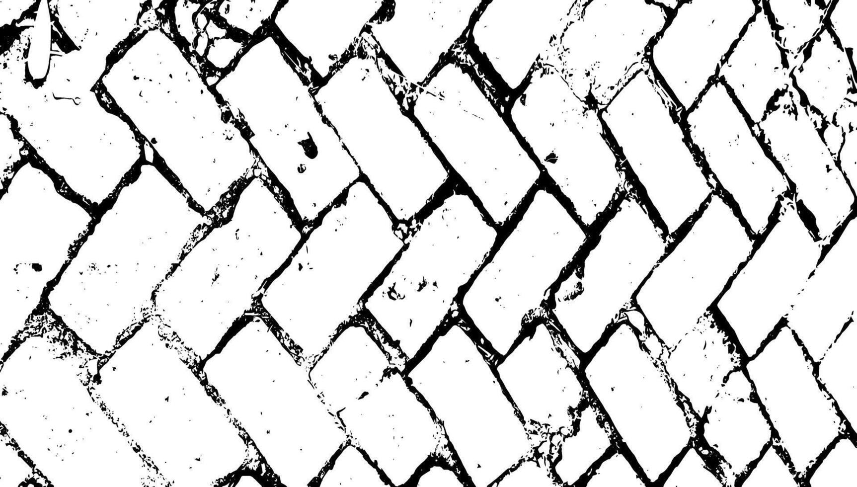 a black and white drawing of a brick wall, a brick wall of Grunge texture background, vector