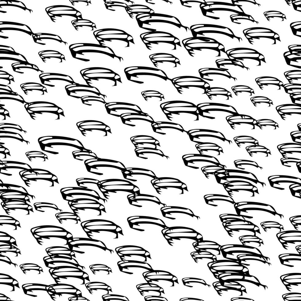 Seamless pattern with sketch squiggle vector