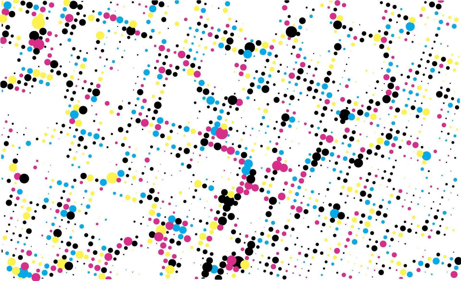 a colorful pattern of dots on a white background, a cmyk pattern of dots on a white background, abstract dots and circles on white background, vector