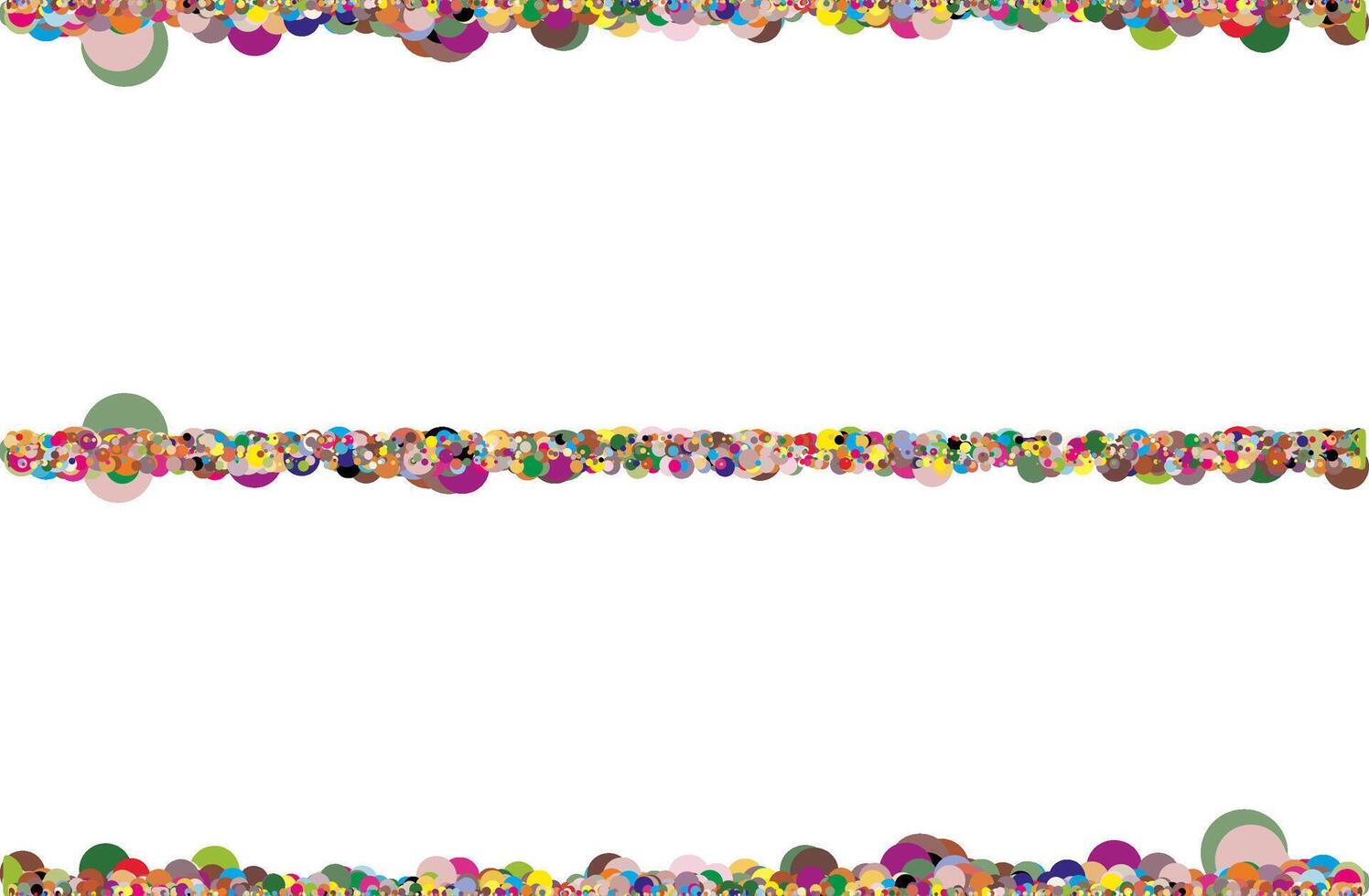 a frame with many different colored circles and dots line vector