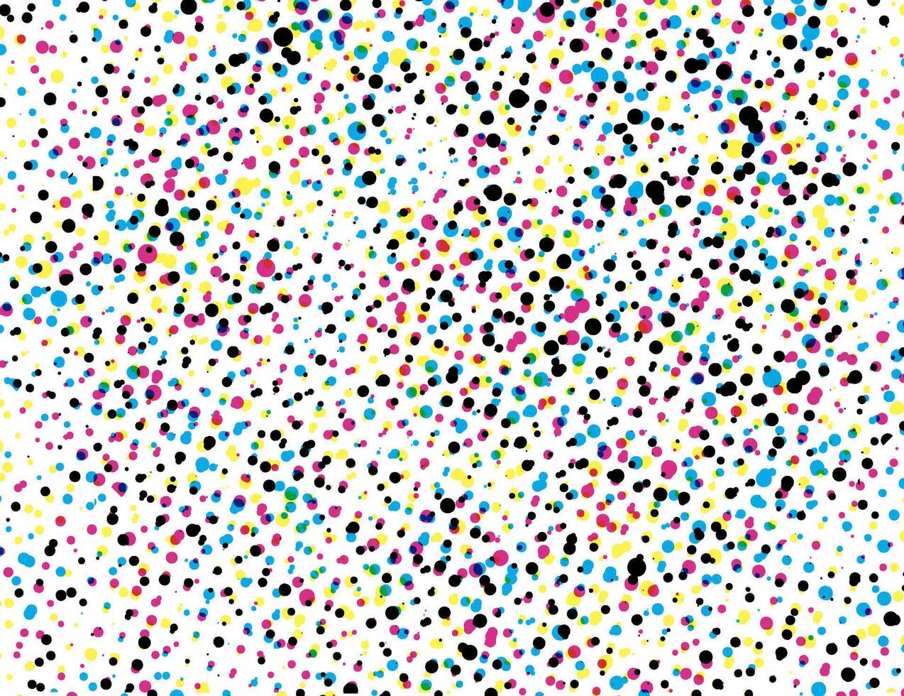 cmyk of dots on a white background, colorful abstract dots and circles on white background, vector