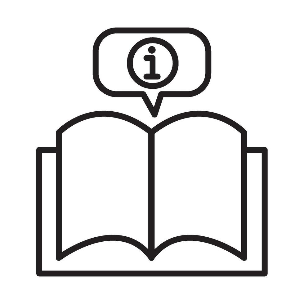 An open book with a speech bubble above it vector