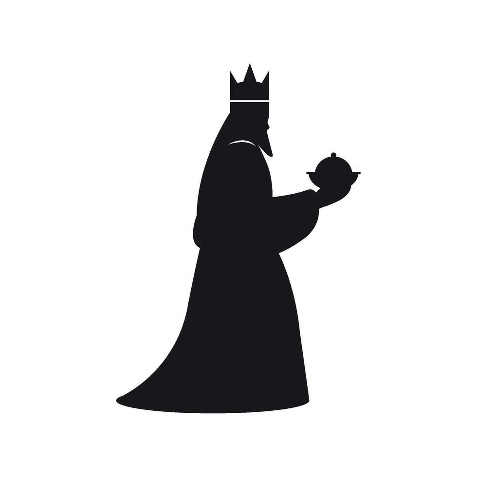 King of the north icon silhouette illustration vector
