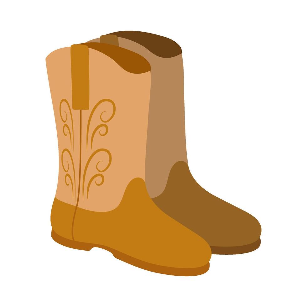 Cowboy boots icon isolated on white background illustration vector