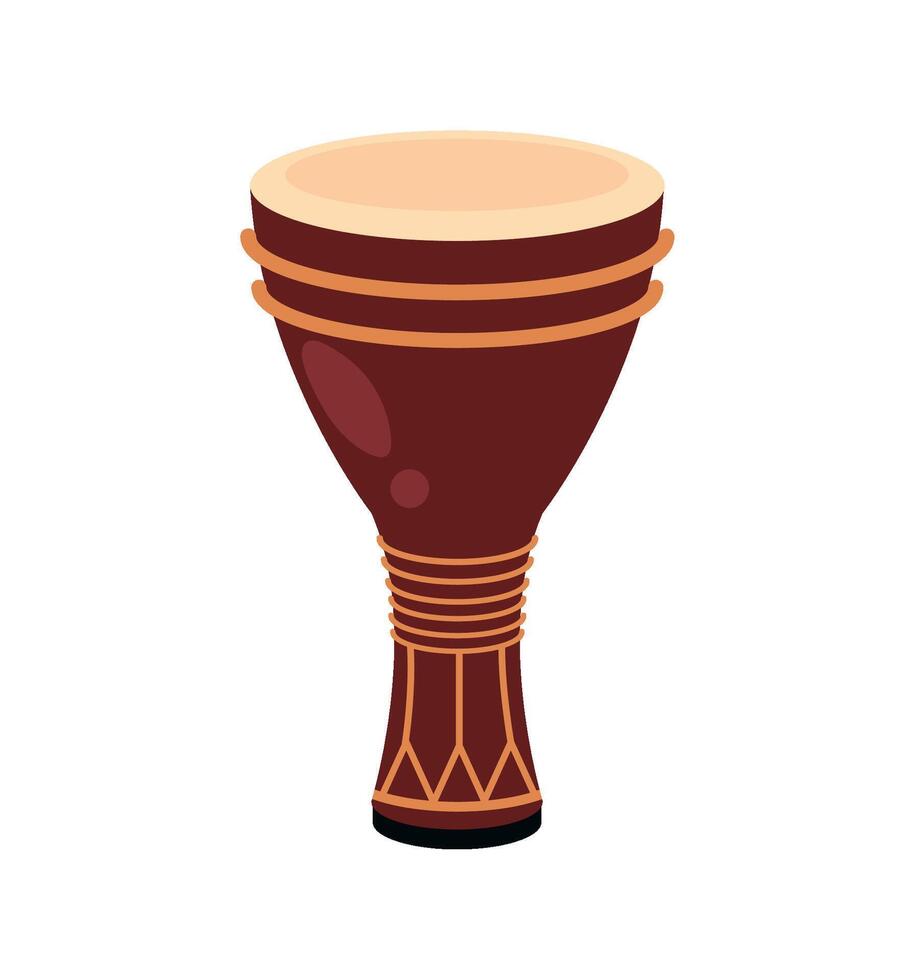 A djembe drum on a white background vector