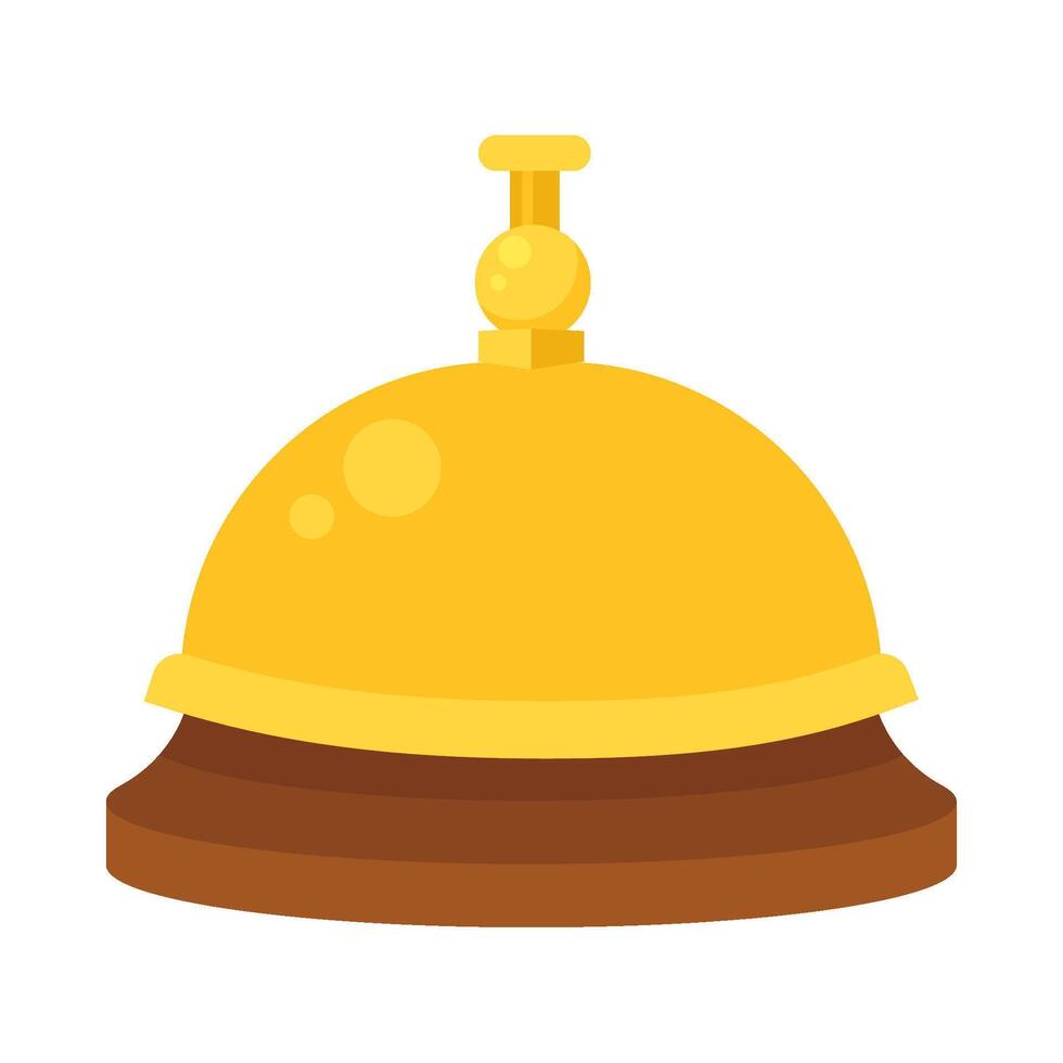 A yellow bell on a white background vector