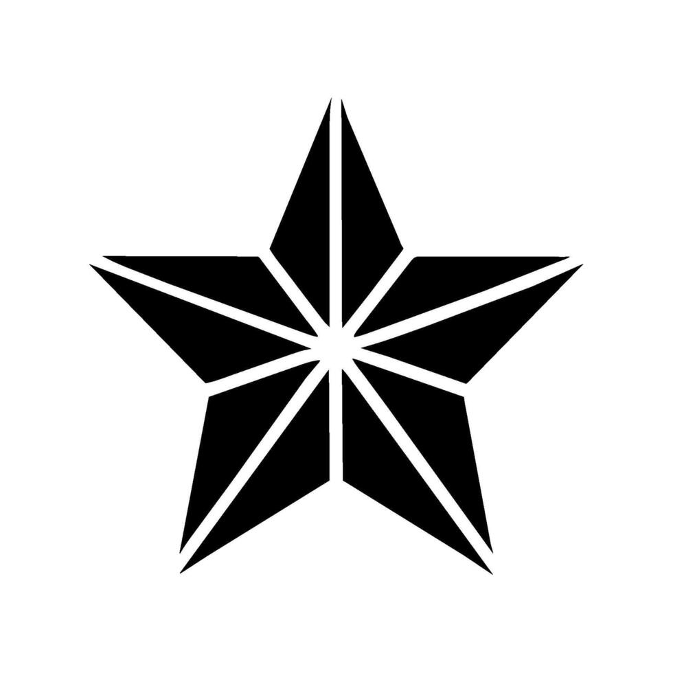 A black and white star on a white background vector