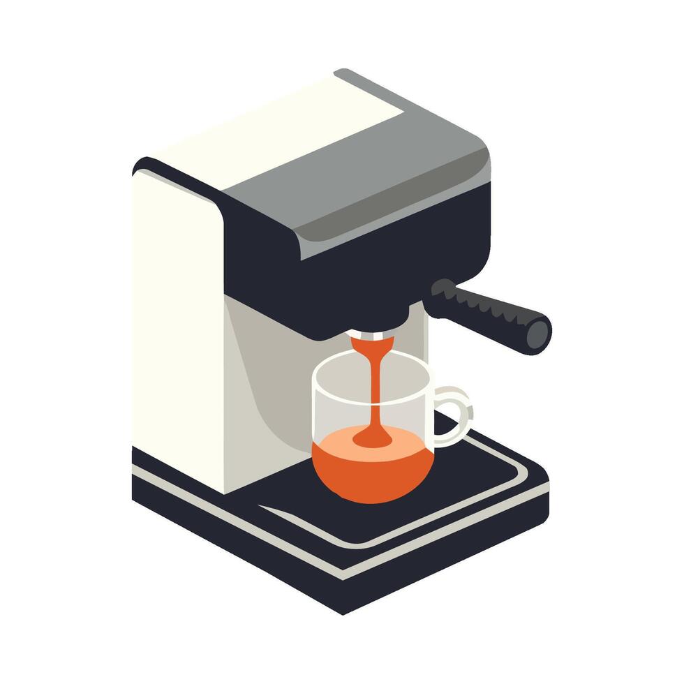 An illustration of an espresso machine vector
