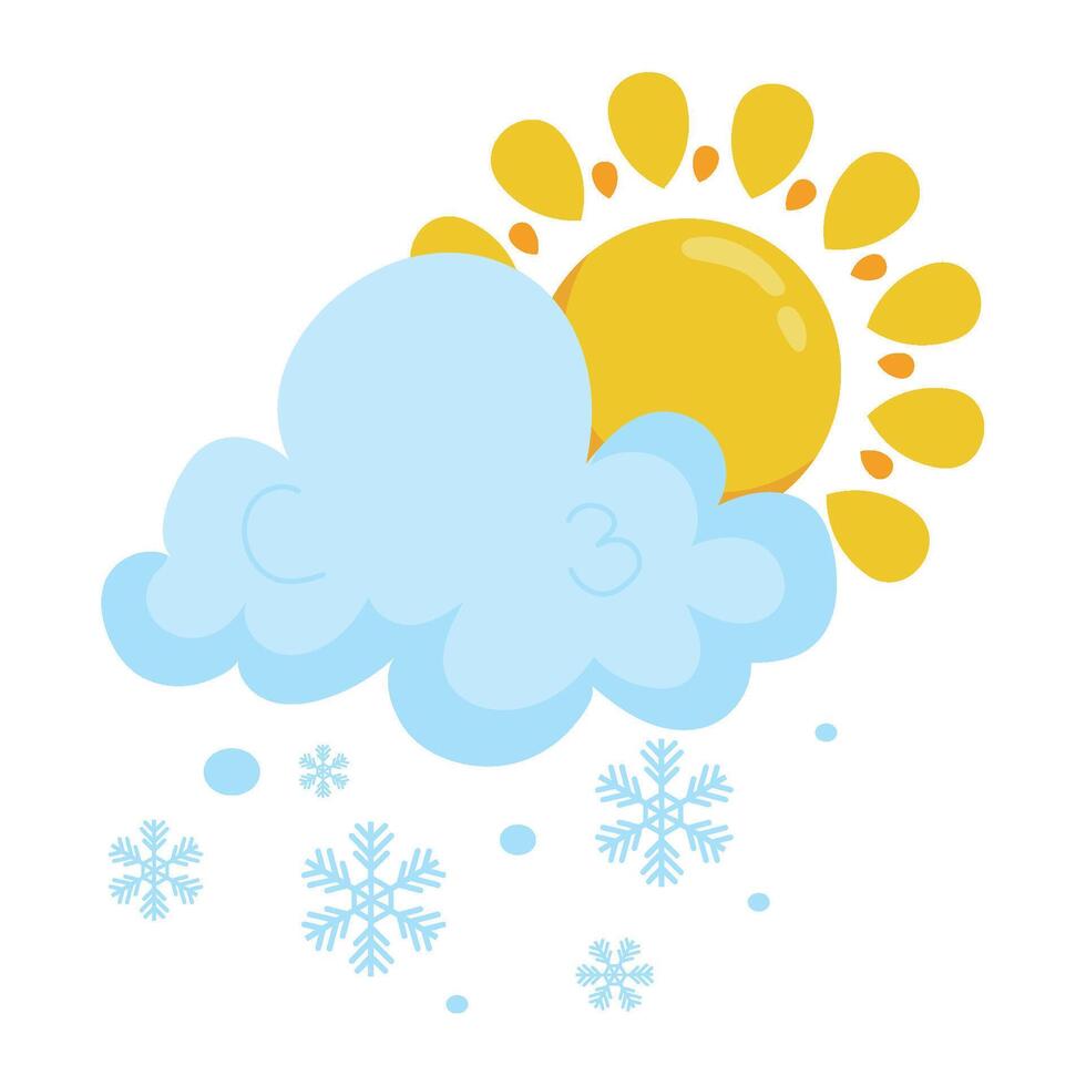 Winter weather illustration vector