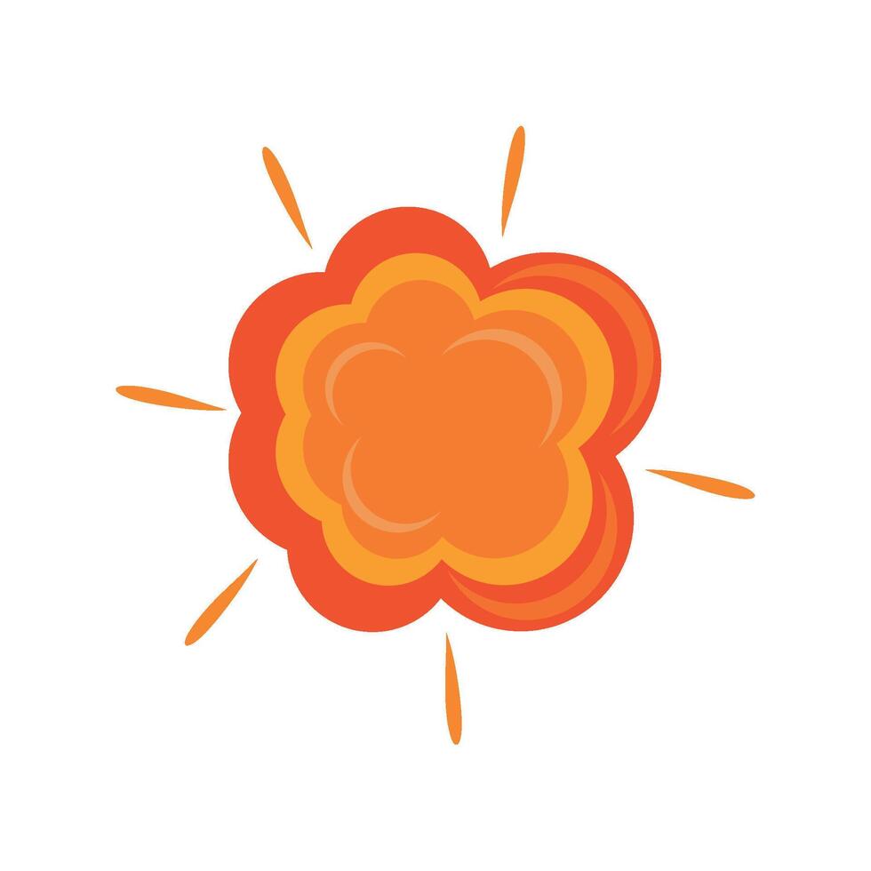An orange explosion icon on a white background vector