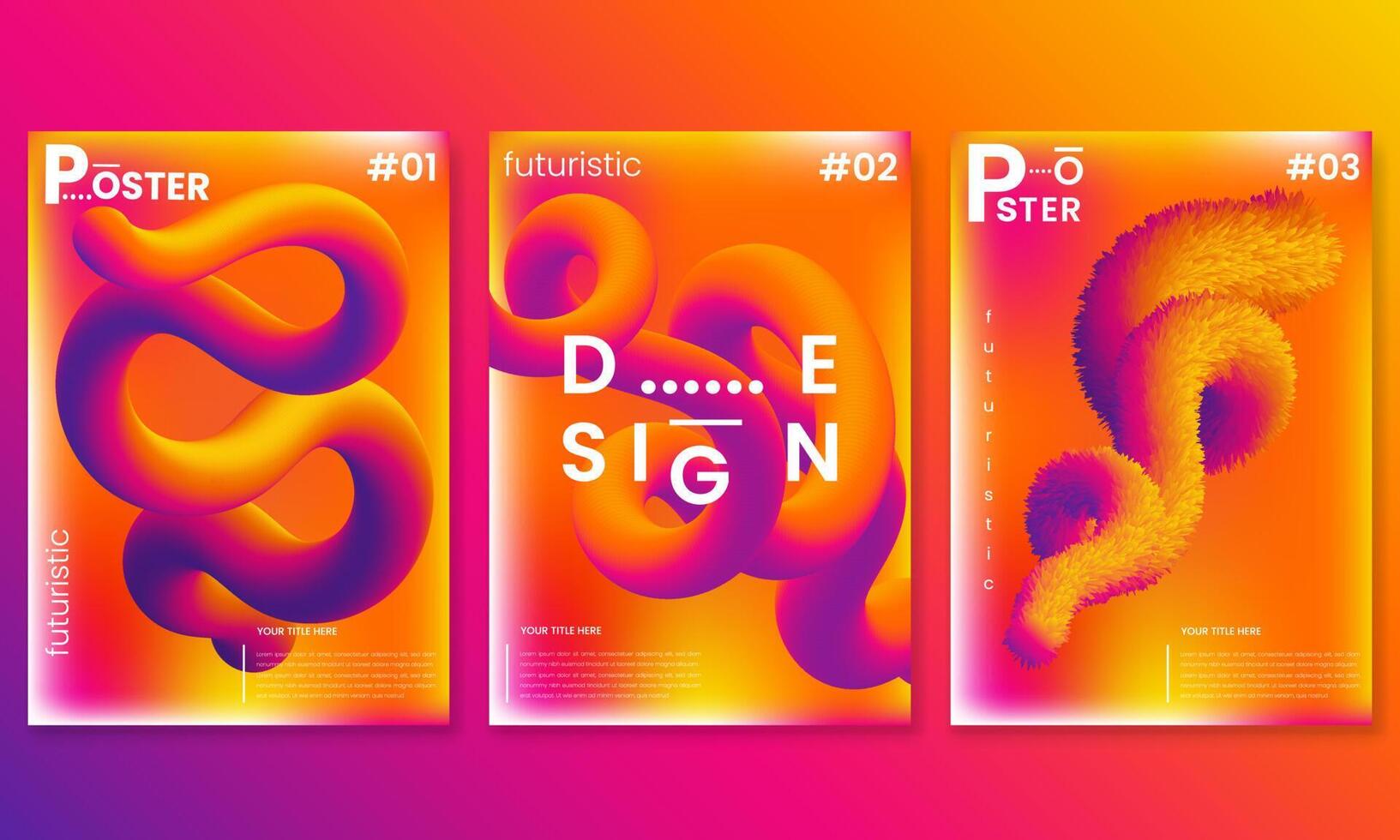 Abstract gradient background.Minimalist style cover template with vibrant perspective 3d. Electronic music festival poster vector
