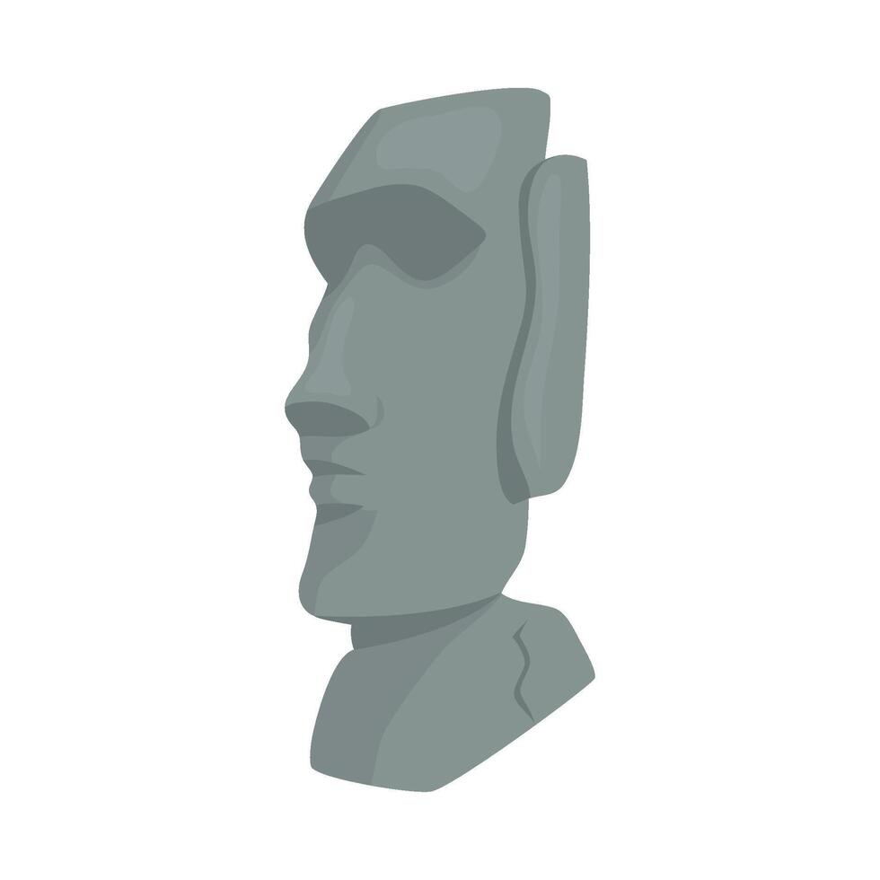 Easter island statue illustration isolated on white background vector