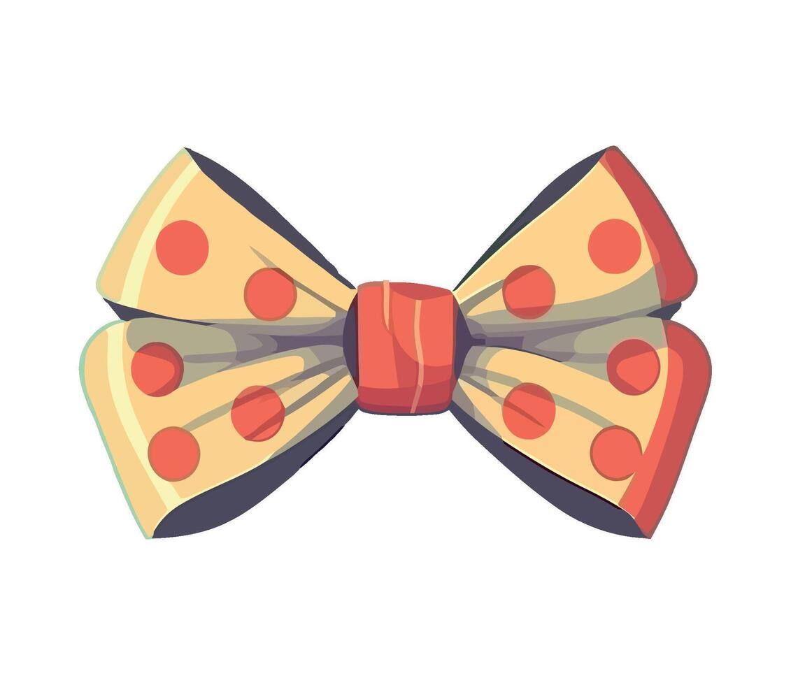 A bow tie with polka dots on it vector