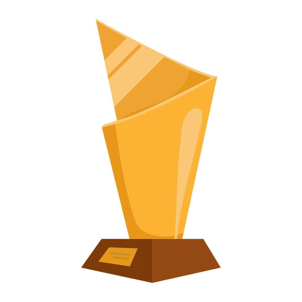 Golden trophy award illustration vector
