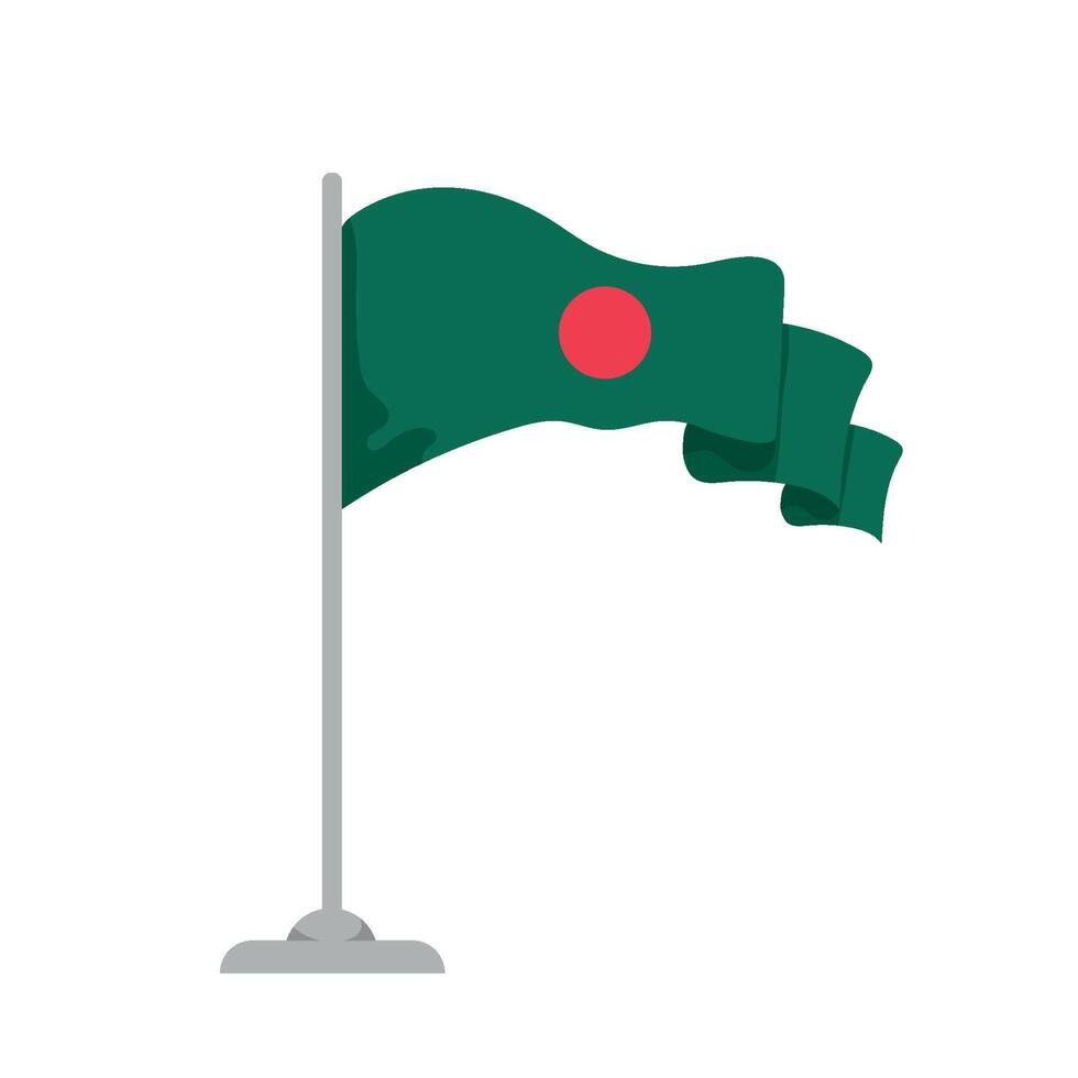 Bangladesh flag waving on the wind illustration vector