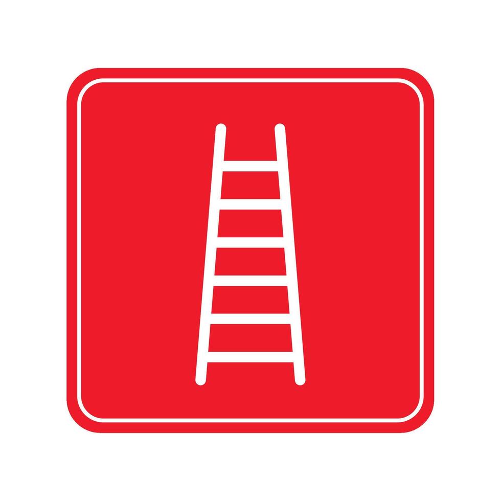 A red ladder icon on a white background vector