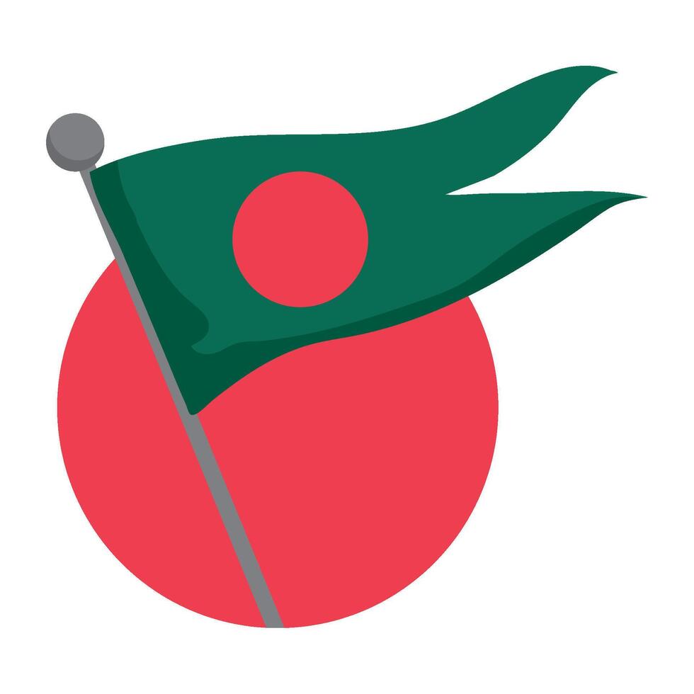 Bangladesh flag icon on a white background vector