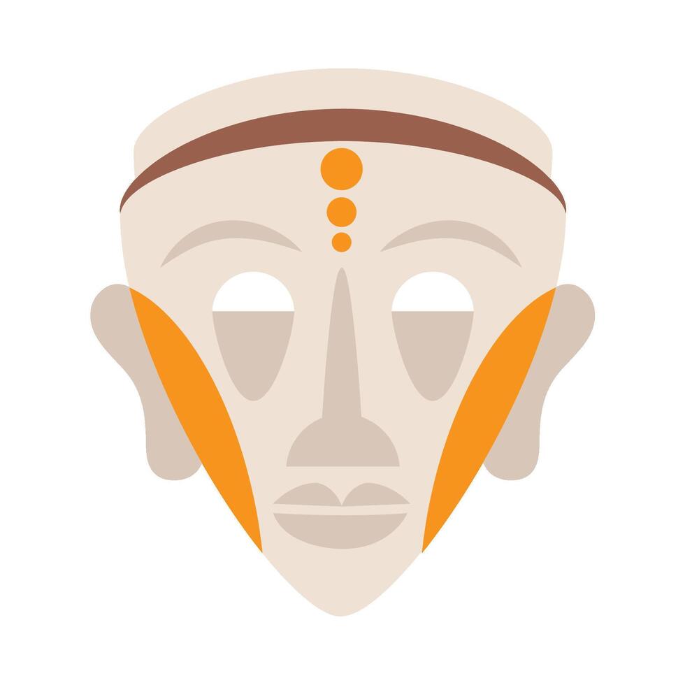 An icon of a mask with orange dots on it vector