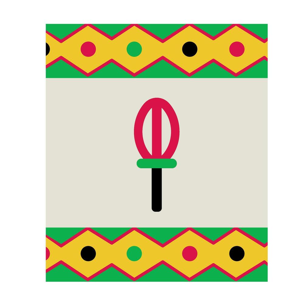 A colorful pattern with a red, green and yellow design vector