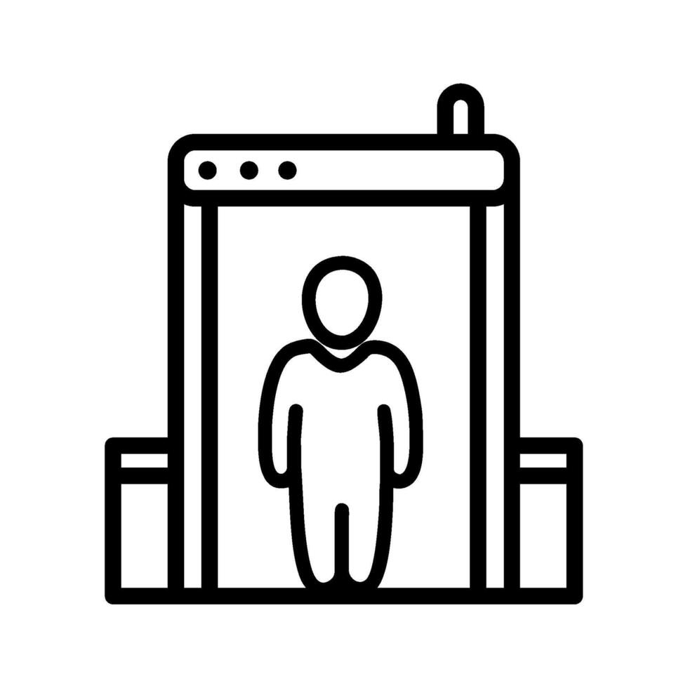 A man standing in front of a door with a sign that says open vector