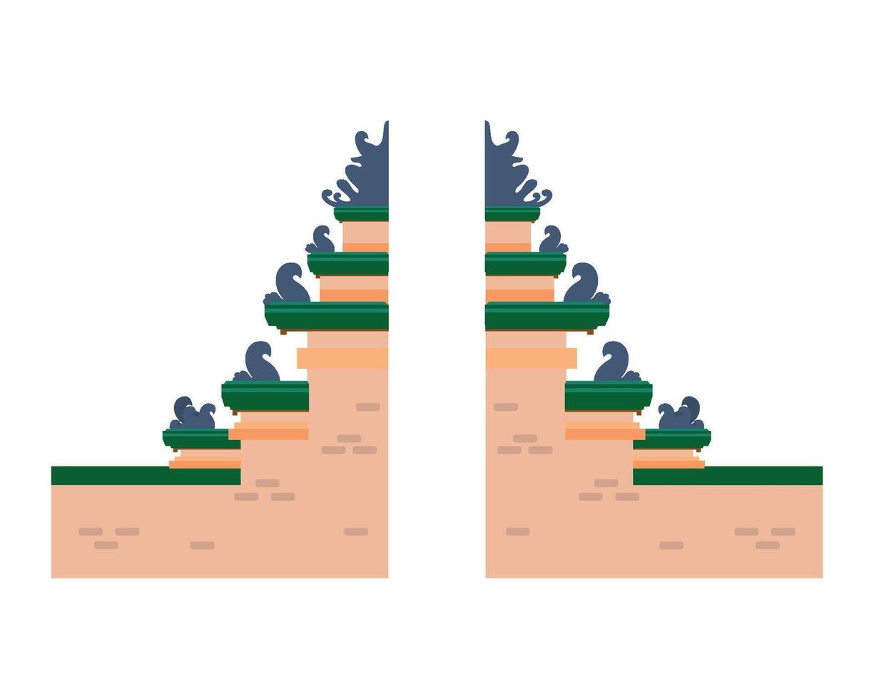 Two statues of a man and a woman on top of a building vector