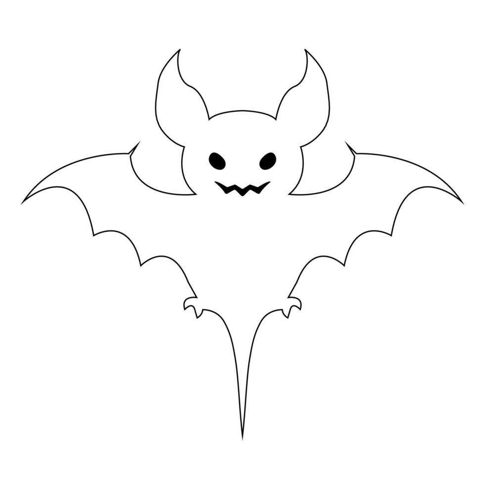 The outline of a bat, animals for Halloween. vector