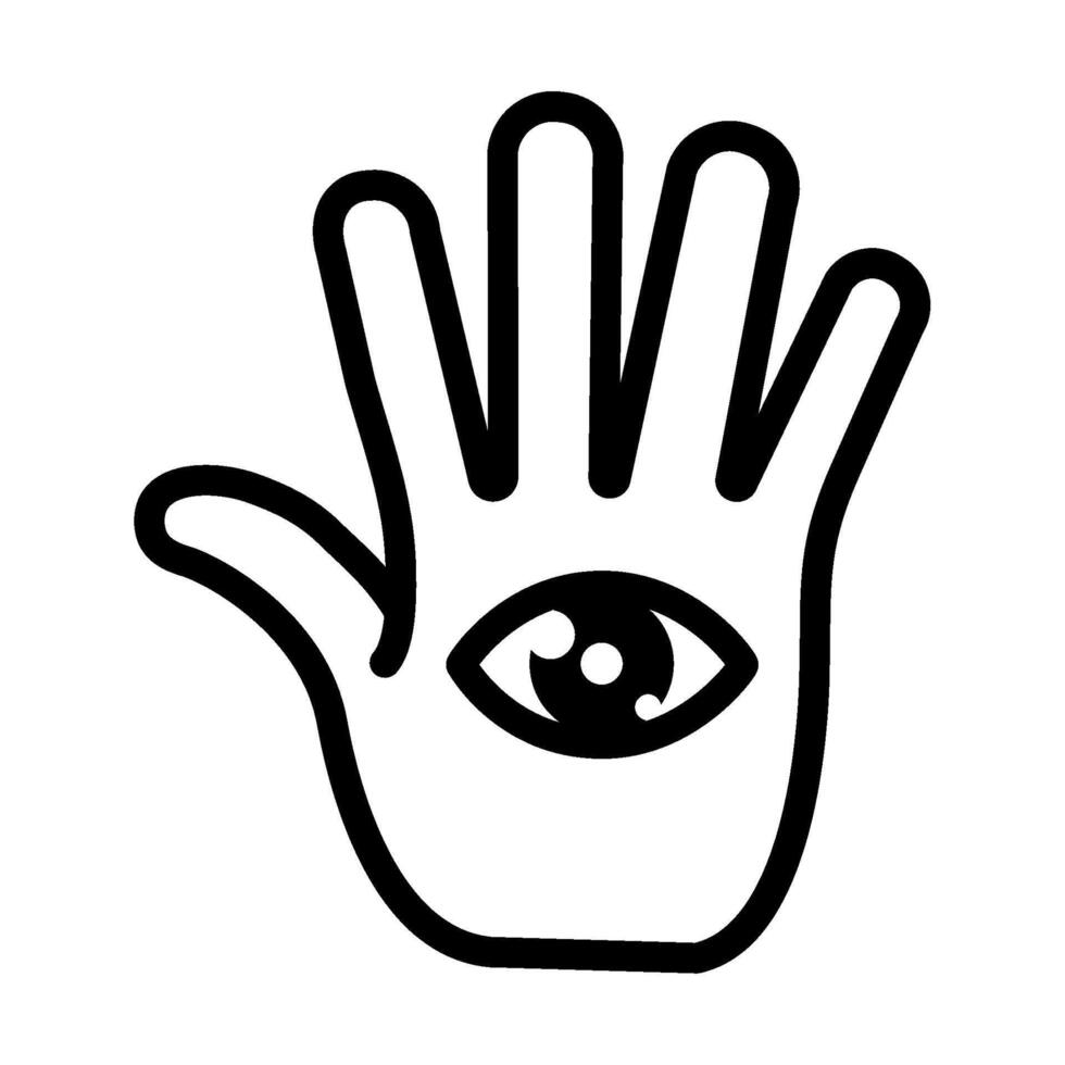 A hand with an eye on it vector