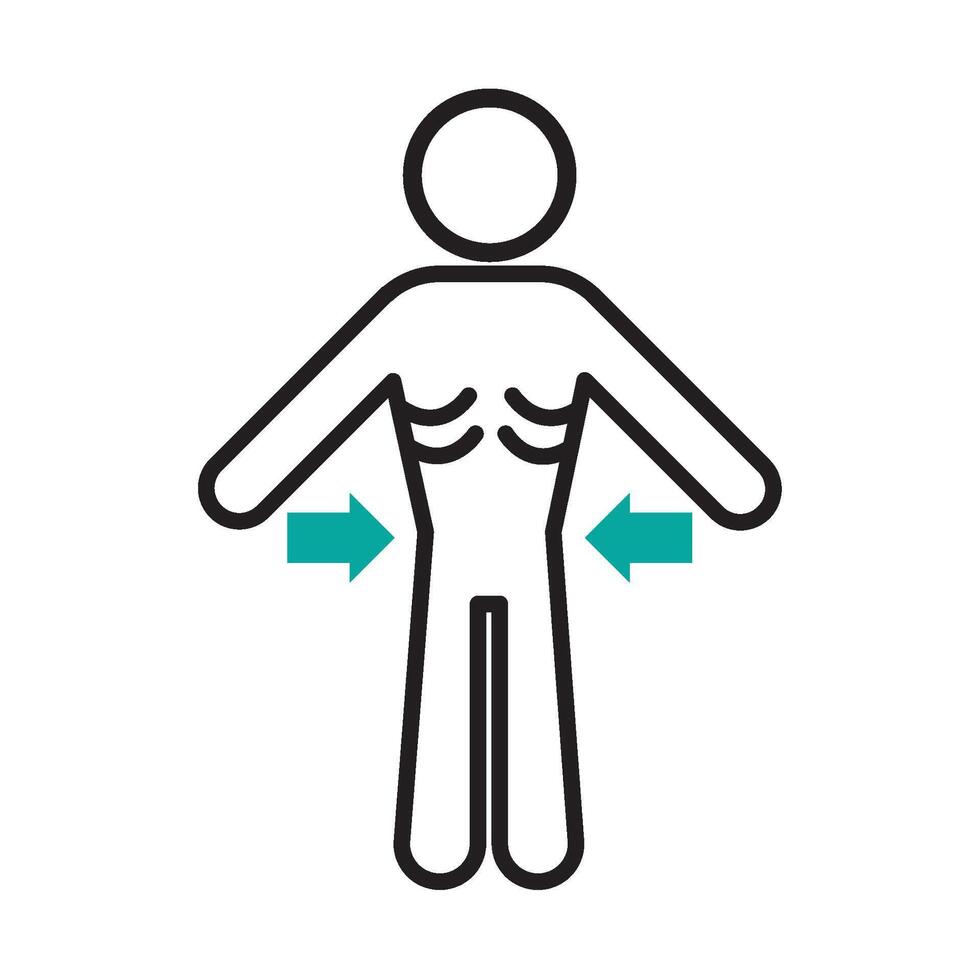 A man with a body in the shape of a triangle vector
