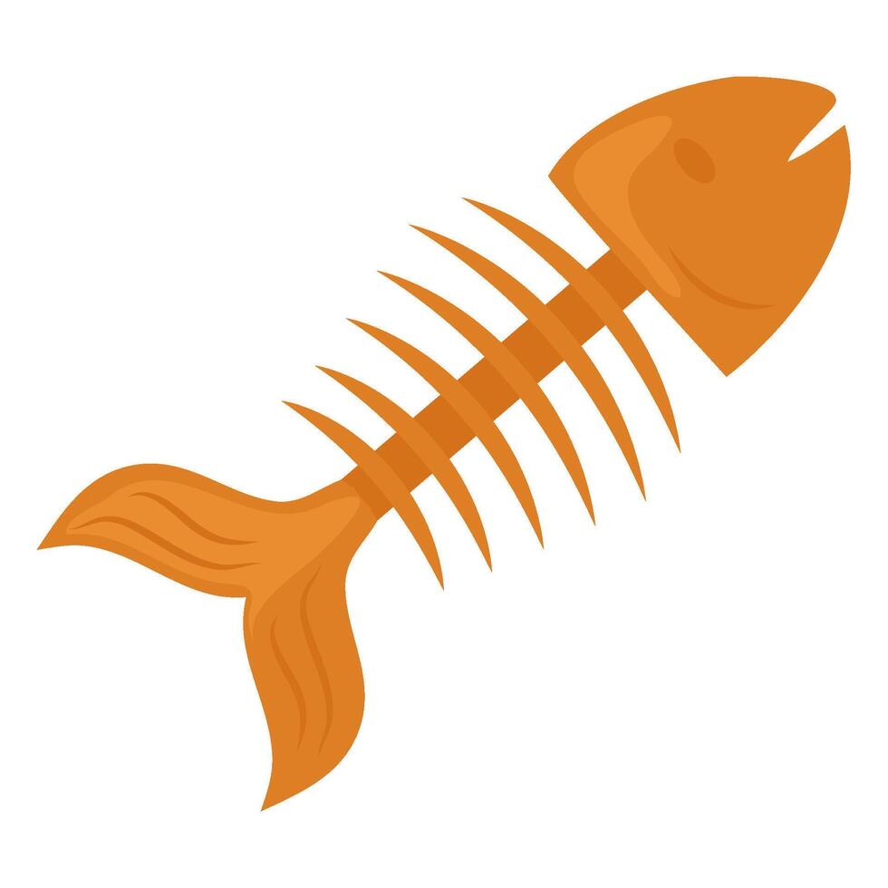 Fish skeleton icon illustration vector