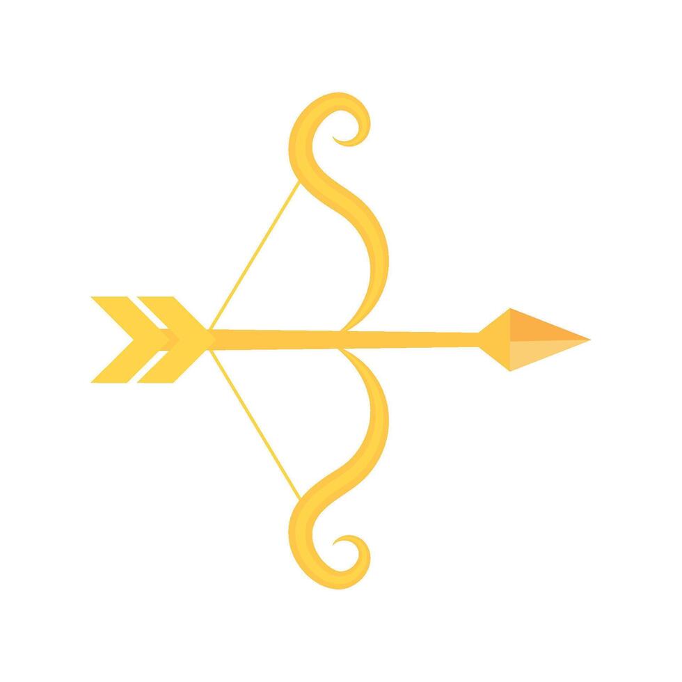 An arrow with a bow and arrow on it vector