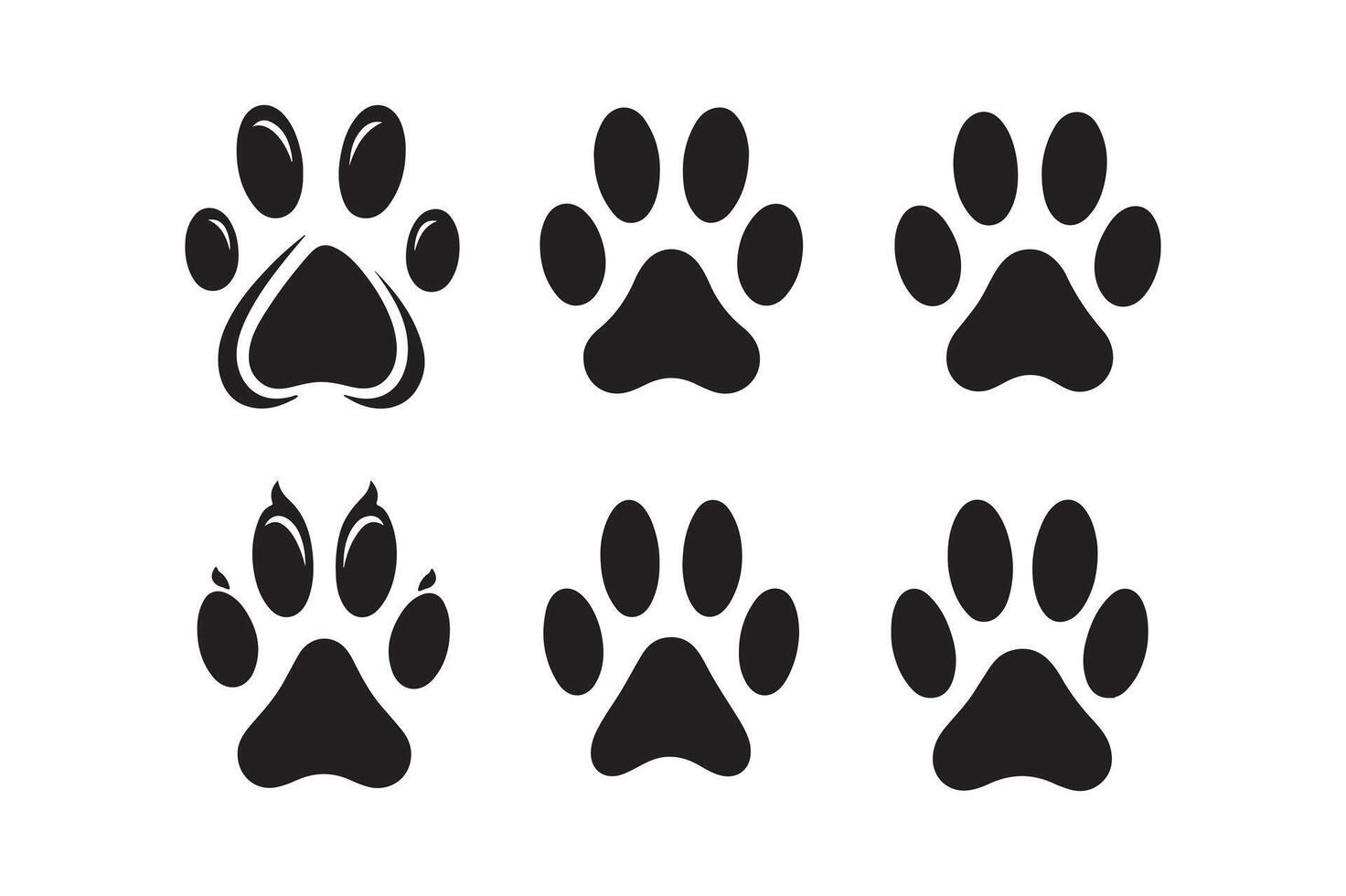 Transparent Background Paw Print Icon, Dog or Cat vector