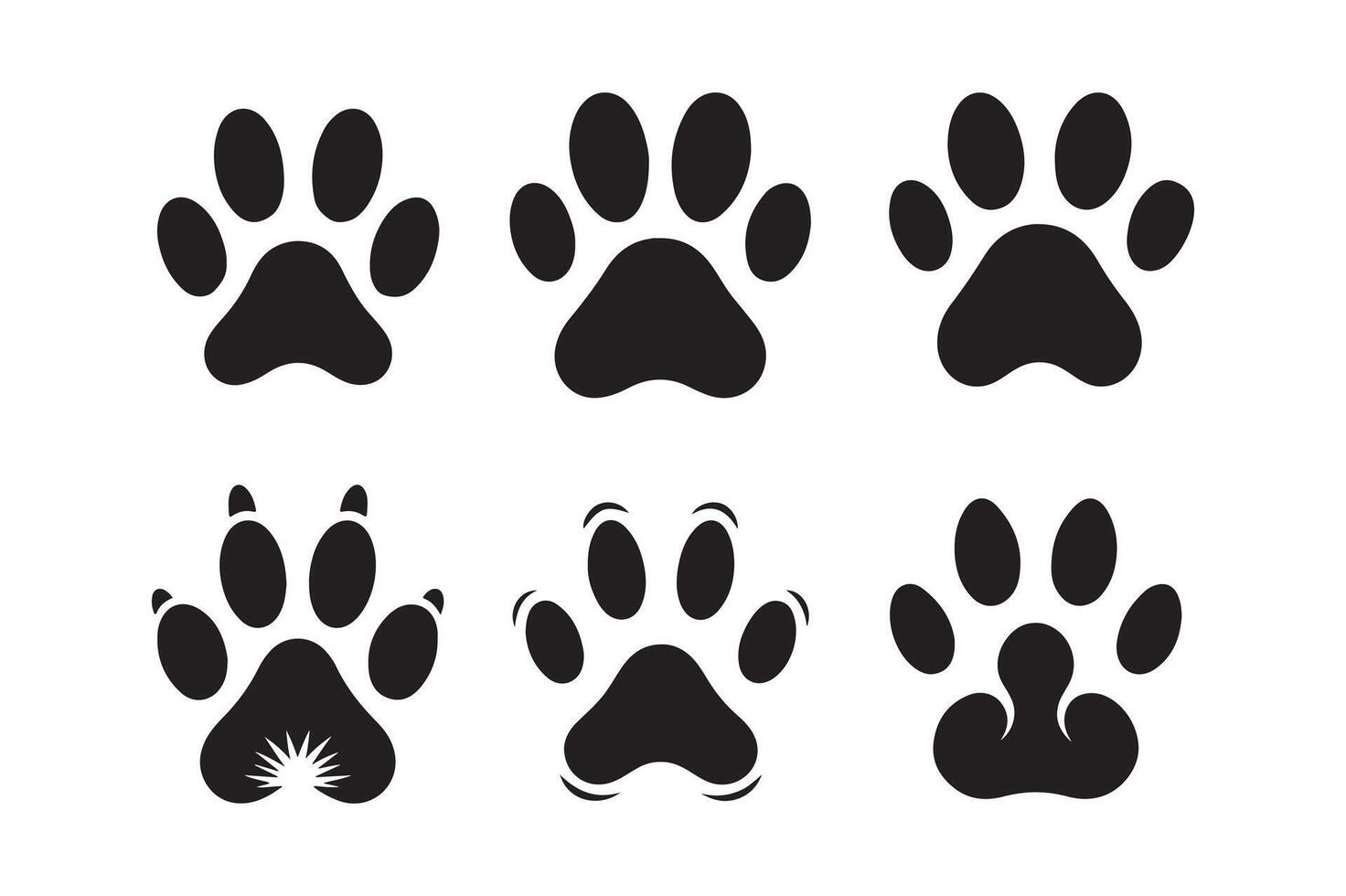 Transparent Background , Black Paw Print Icon vector