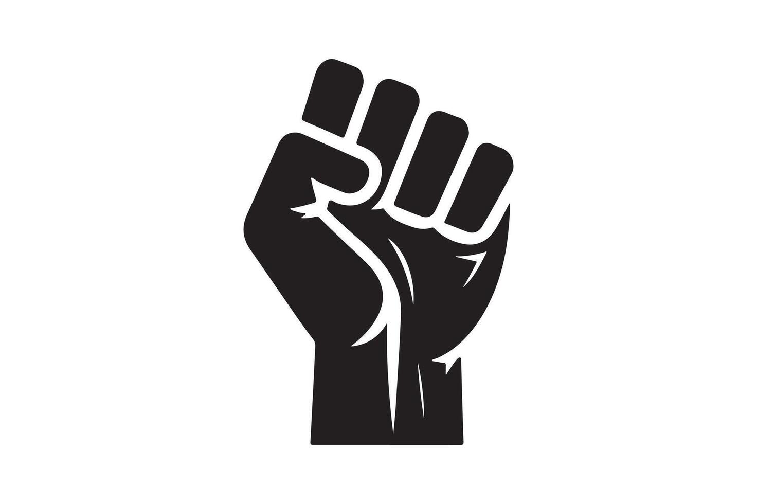 Raised fist isolated on white background vector