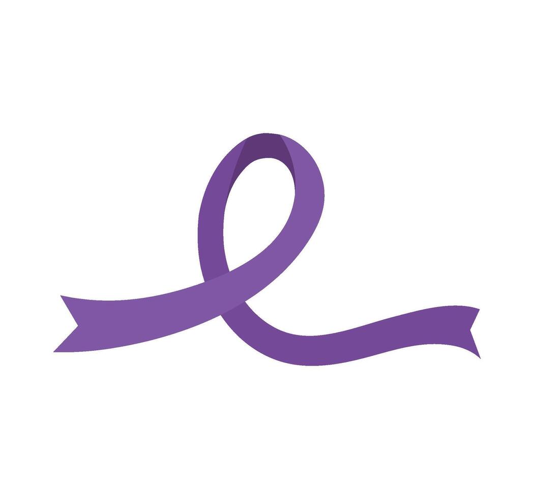 A purple ribbon with the letter l on it vector