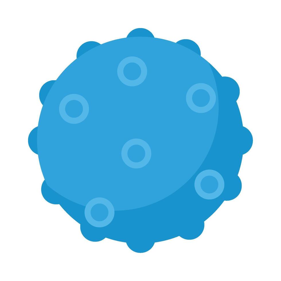 A blue virus icon on a white background vector