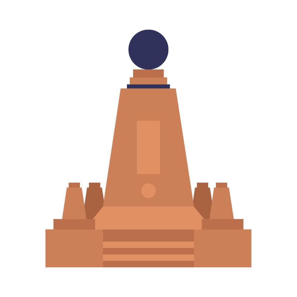 A monument with a ball on top of it vector