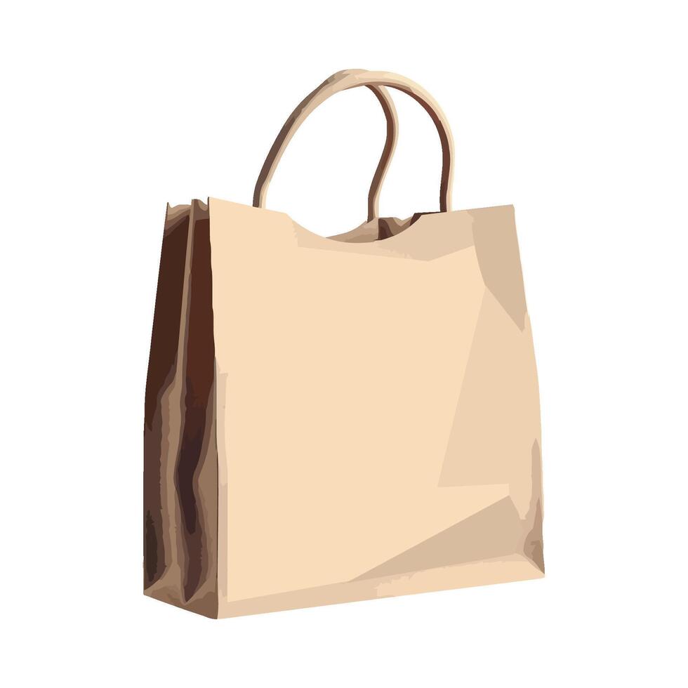 illustration of a paper bag on white background vector