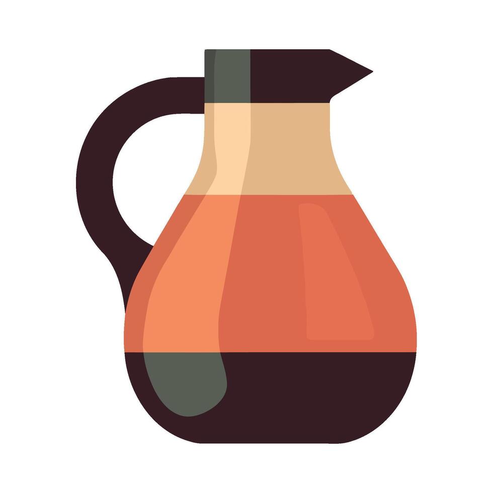 A jug of coffee on a white background vector