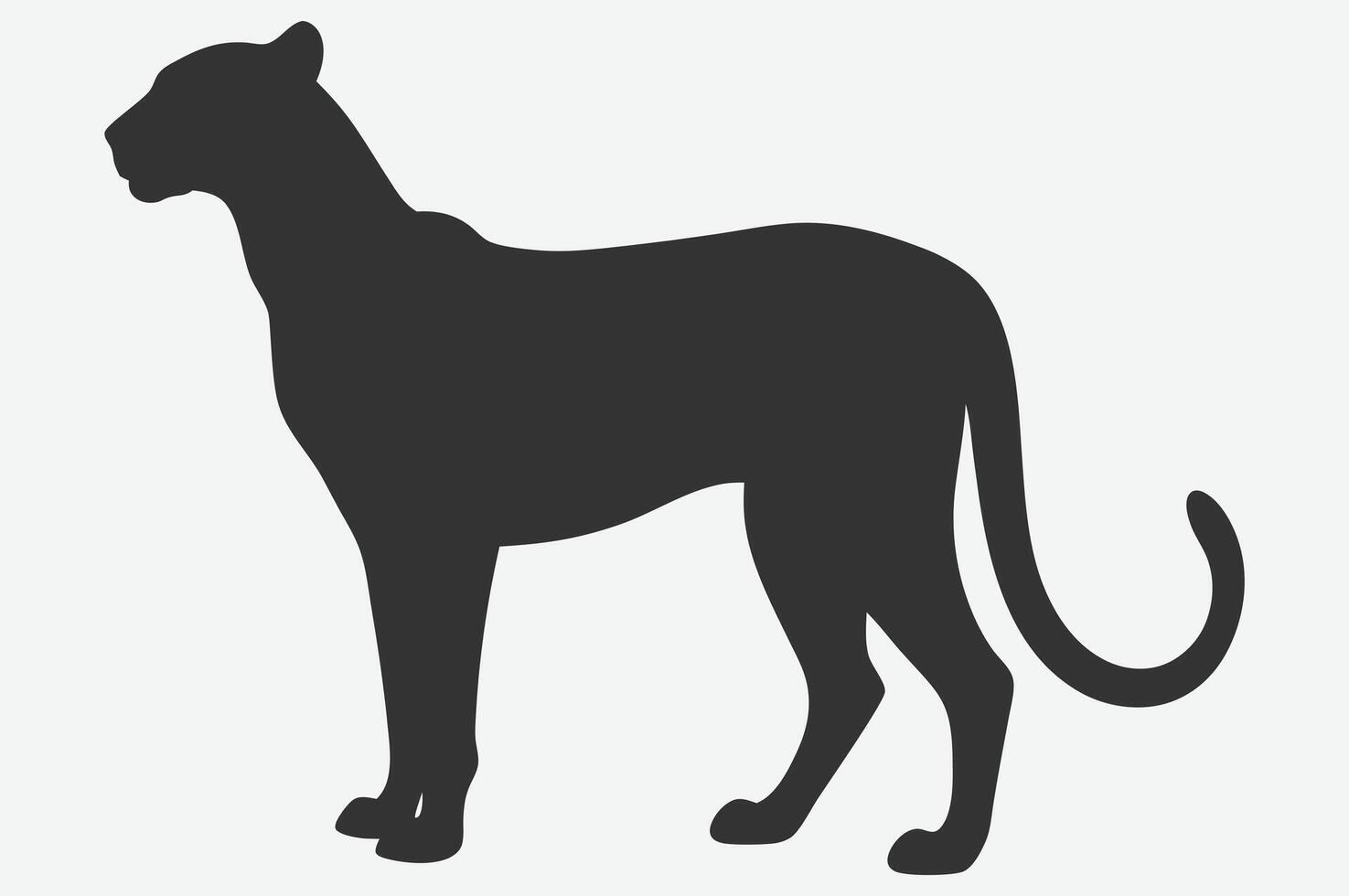 Dynamic Cheetah Silhouette Illustration vector