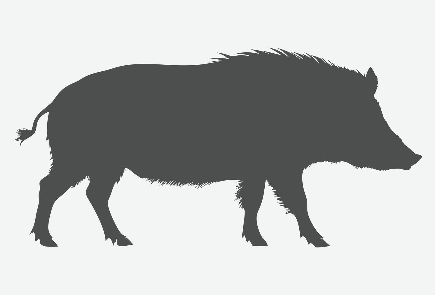 Stunning Horse and Boar Silhouette Art vector