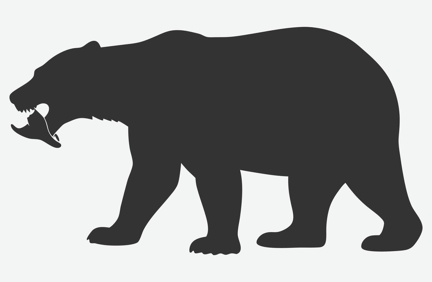 Majestic Polar Bear Silhouette Illustration vector