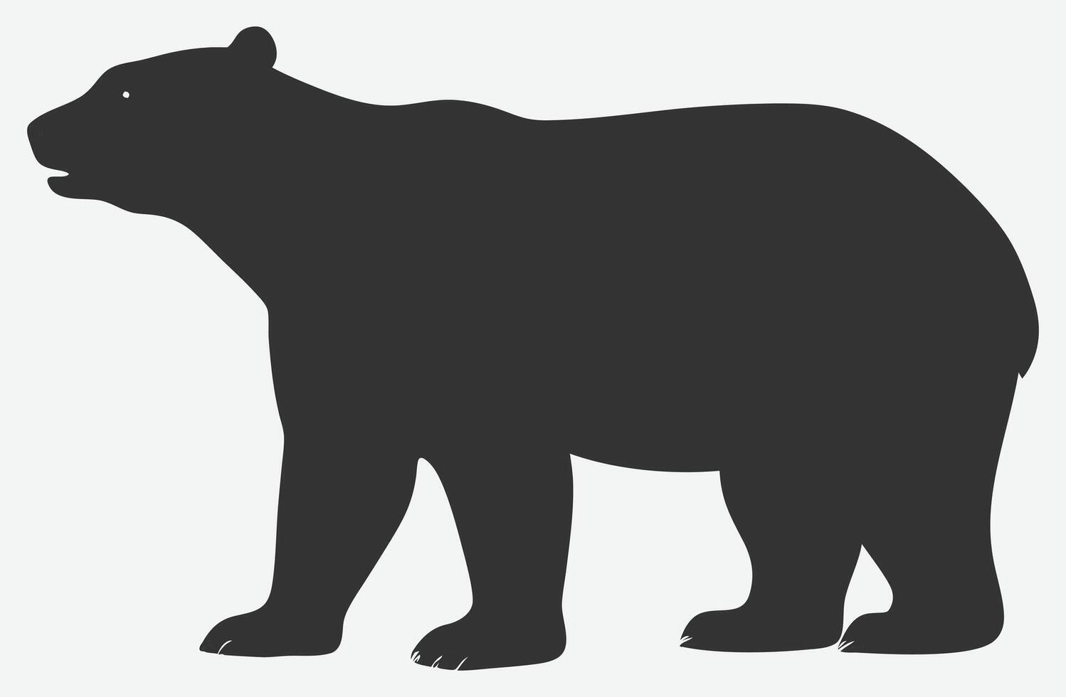 Majestic Polar Bear Silhouette Illustration vector